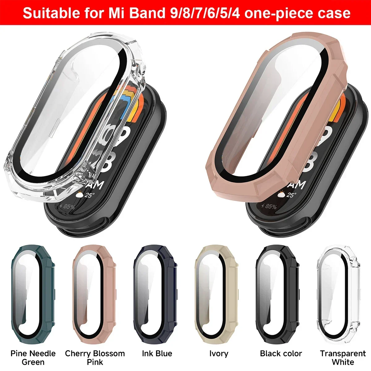 Smartwatch Screen Film - Kaca Tempered + casing, untuk Xiaomi