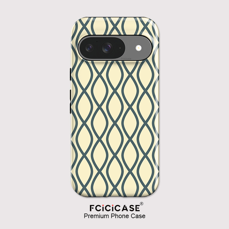 Google Pixel 9 - Fcicicase Casing Ponsel Motif Garis Modis