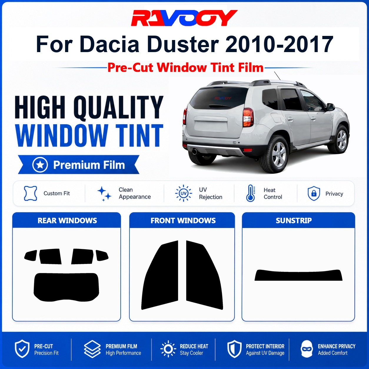 Privacy Screen Protector - Kaca Film Premium Pre-Cut Untuk Dacia