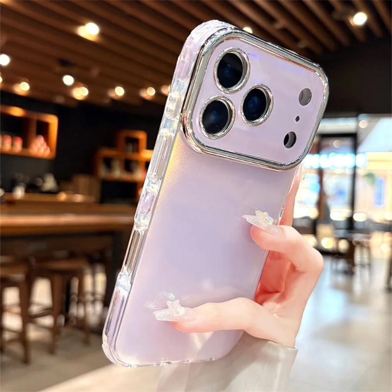 Casing Ponsel Mengkilap Warna  - Camera Lens Protector ulasan dan harga